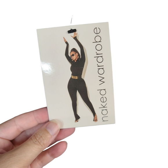 Naked Wardrobe The Come Around Charcoal Bodysuit Size xs NEW - Picture 9 of 11